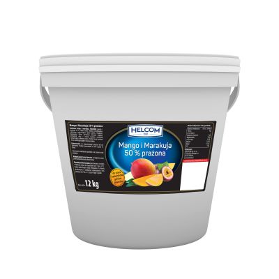 Mango and passion fruit thermostable filling 50%, HELCOM, 12 kg
